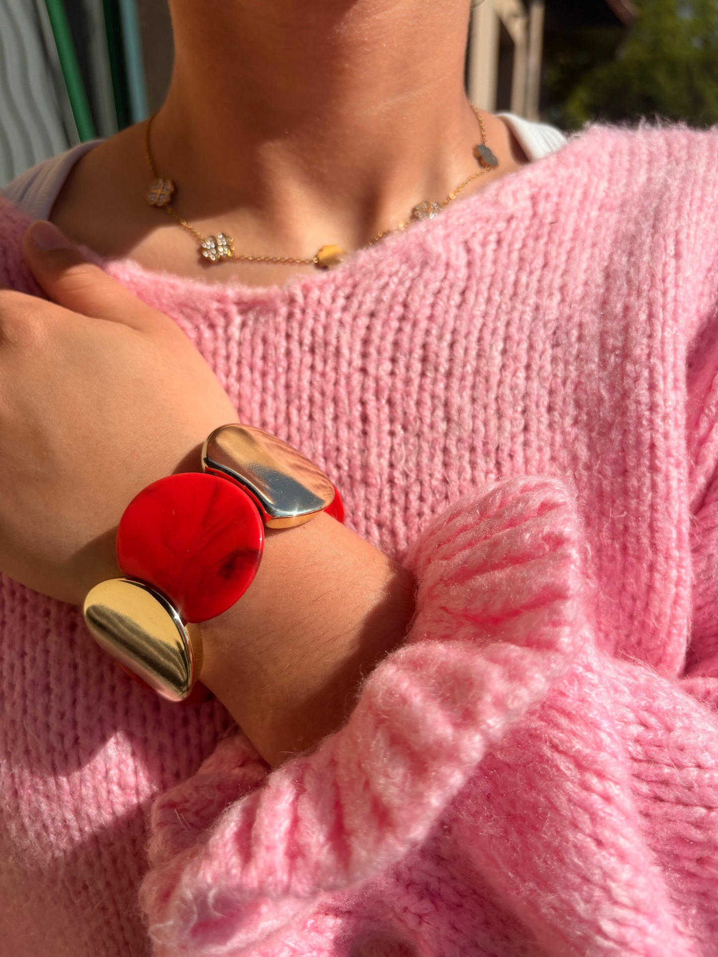 Bracelet en acrylique marbré