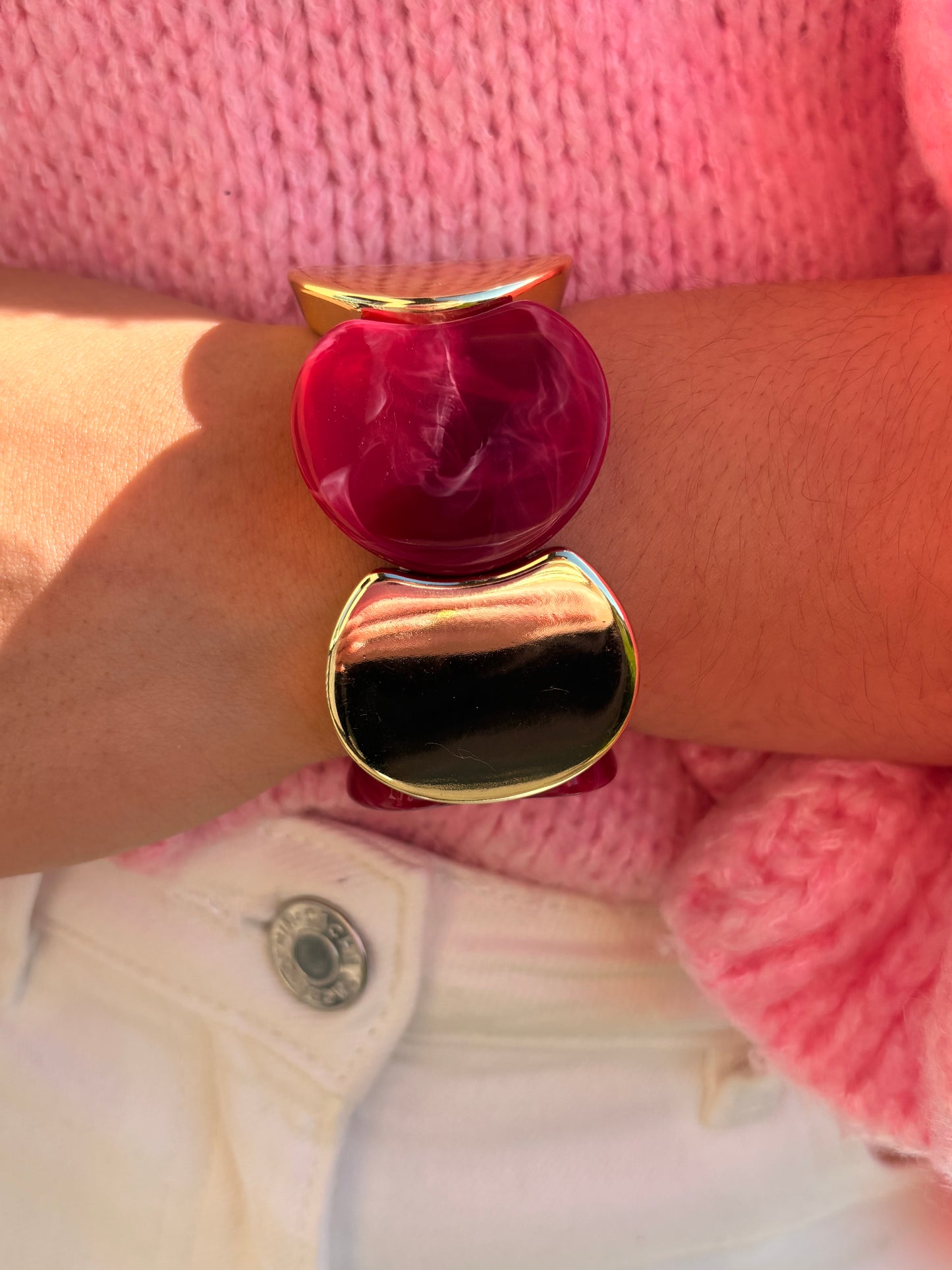 Bracelet en acrylique marbré